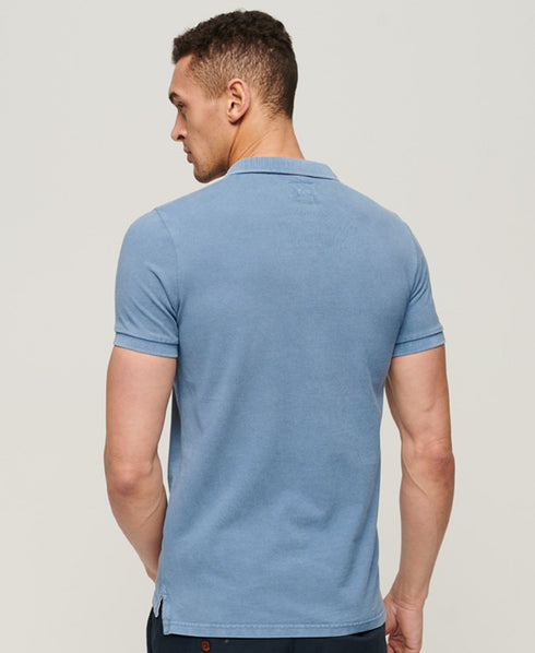 Superdry Vint Destroy Polo T.Shirt Blue